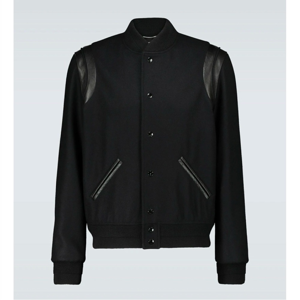 Saint Laurent Teddy Varsity Bomber Jacket